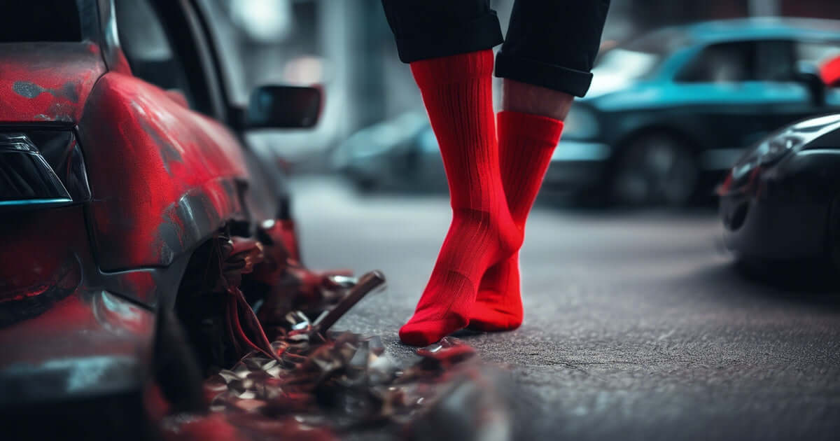 Red socks | Colour psychology | Confidence boost | Personal style | Fashion statement | Mood enhancement | Styling tips