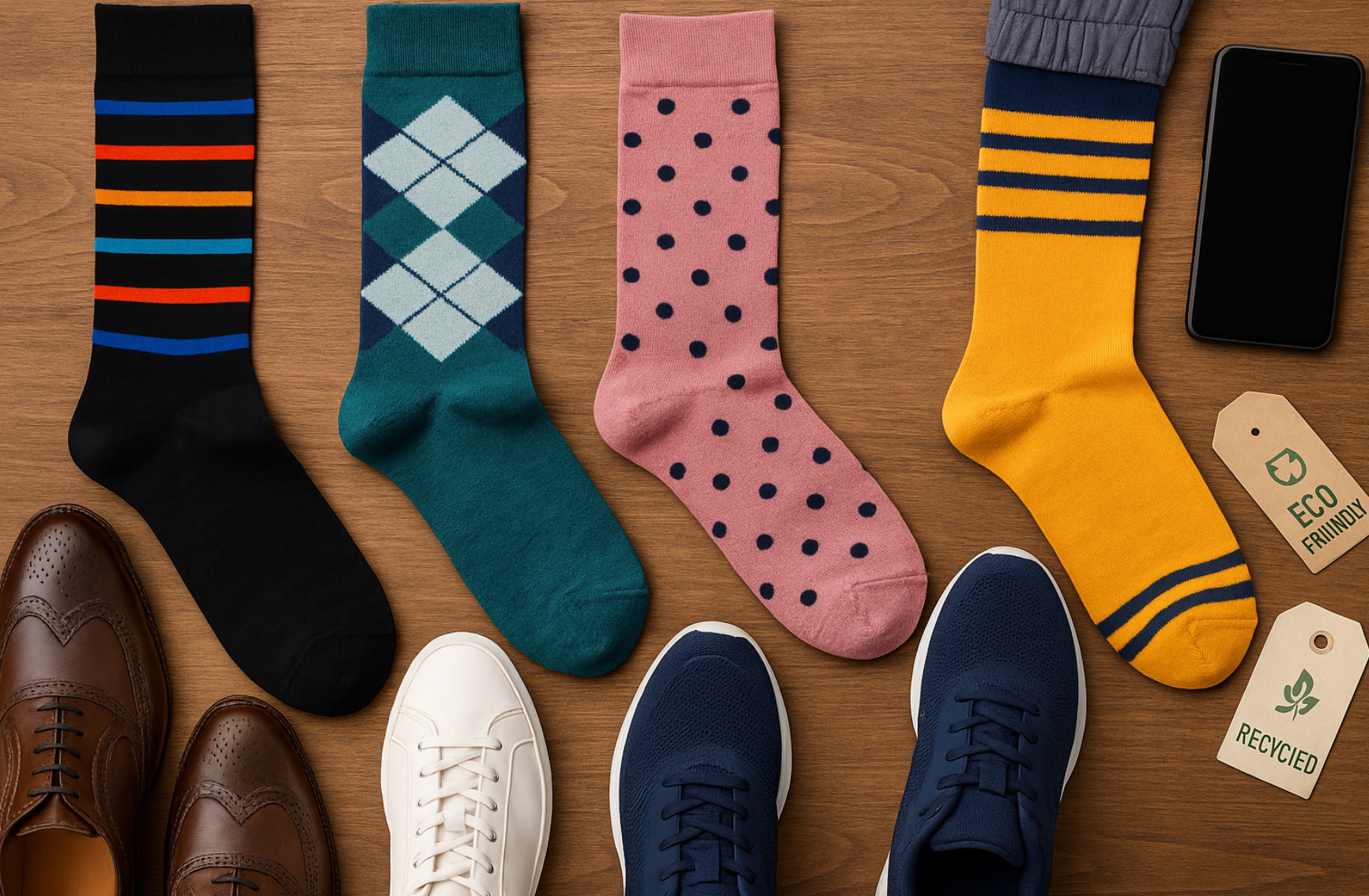 sock trends 2025 | men’s socks UK | smart socks UK | eco-friendly socks | custom socks UK