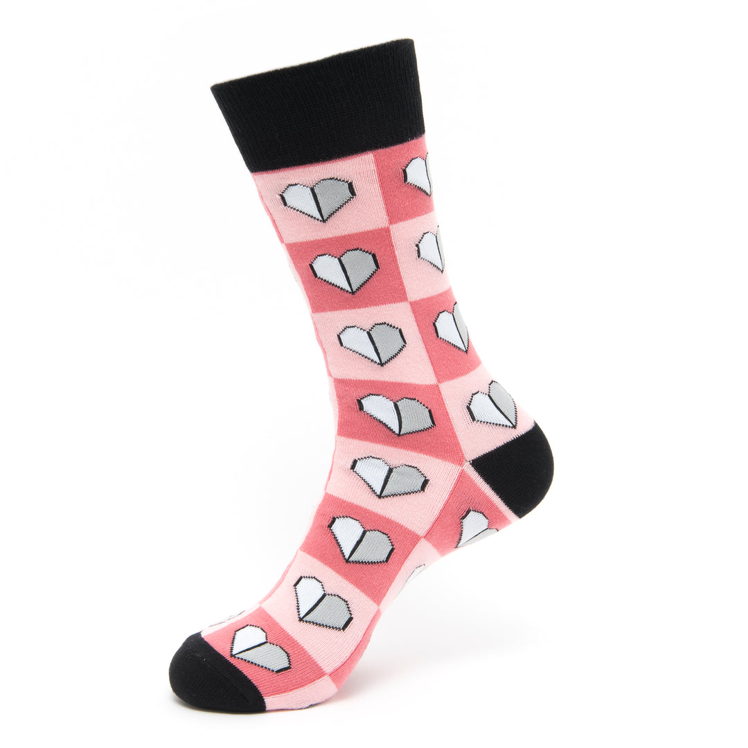 origami-inspired socks | matching couples collection | Love Design | heart-shaped socks | love-themed fashion | Sock Geeks elegance
