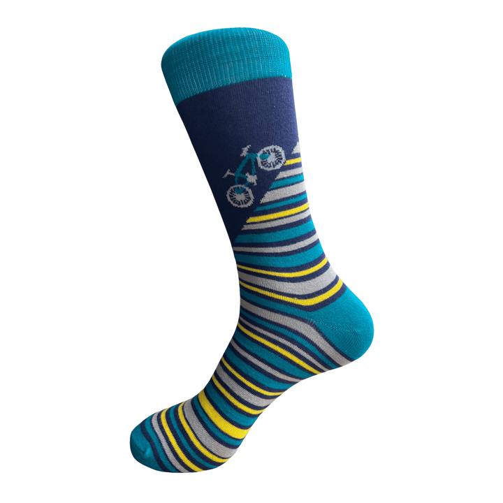 bicycle socks | cycling socks | bike socks | striped socks men | colourful socks UK | novelty socks for men