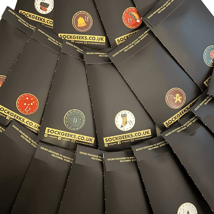 | luxury advent calendar | unique Christmas gift | advent calendar UK | sock gift box | sock geeks advent