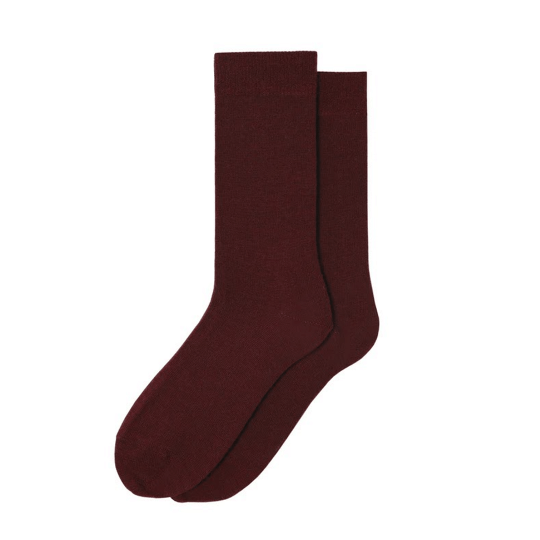 Burgundy Socks | Merino Wool | Comfort Style | Sock Geeks
