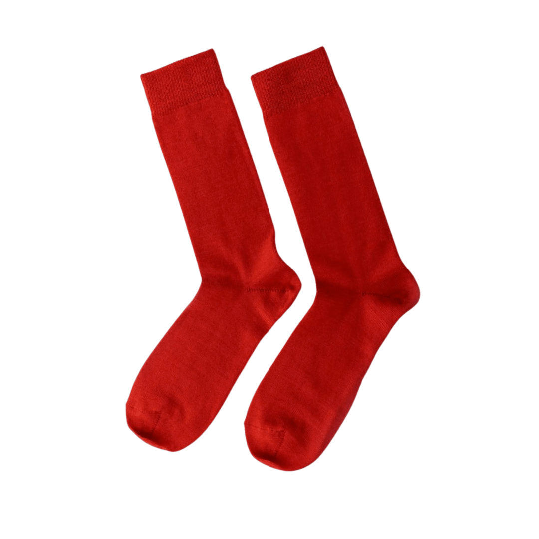 Red Merino Wool Socks | luxurious merino socks | sustainable merino socks | london sock company