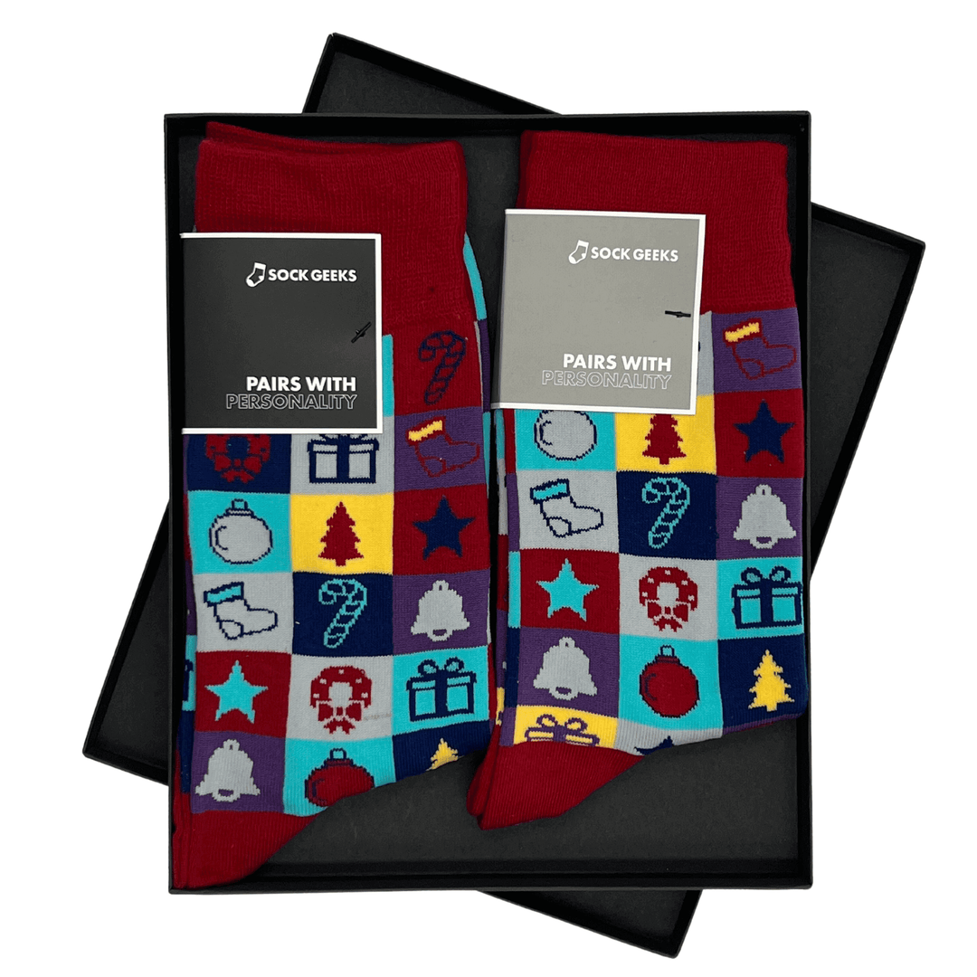 Couples Socks | Him and Her Socks | Merry Christmas | Festive Socks | Holiday Season | Matching Socks