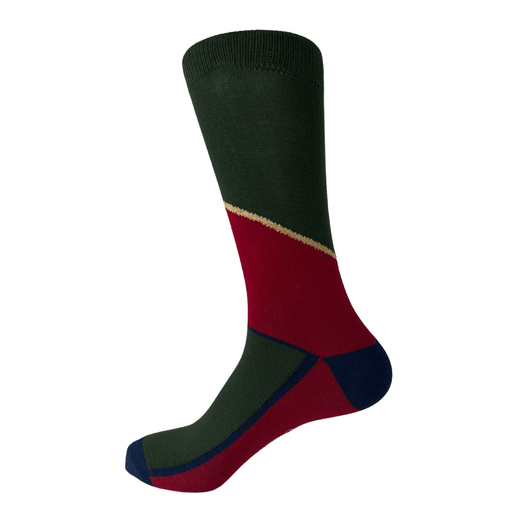 color block design | sock geeks | maroon socks