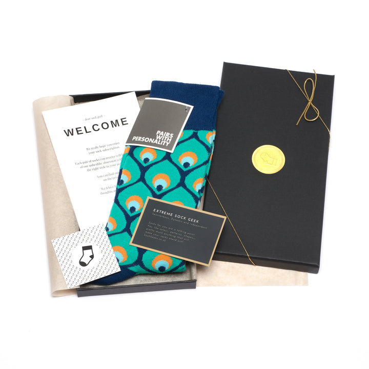 Peacock Socks | Quirky Socks | Sock Geeks | Wedding Socks | Gift BoxSocks