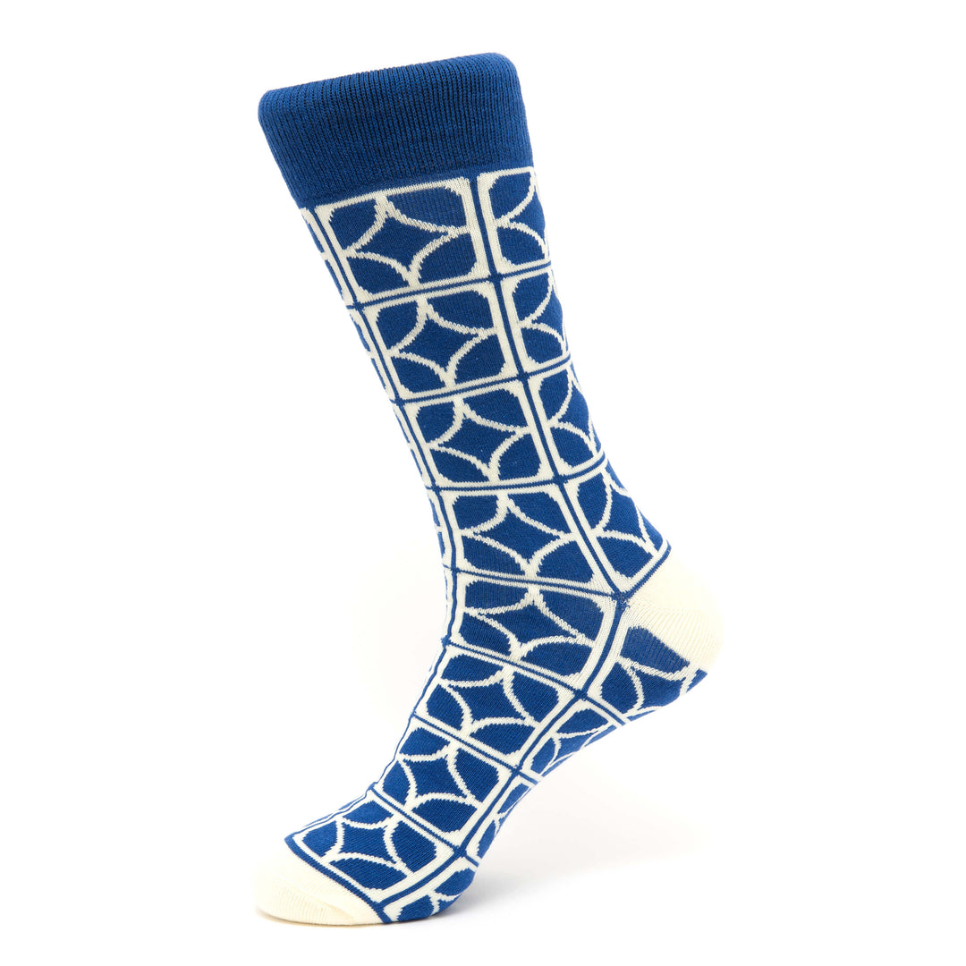 Luxury Socks For Men | Brick Collection - Navy | Sock Geeks