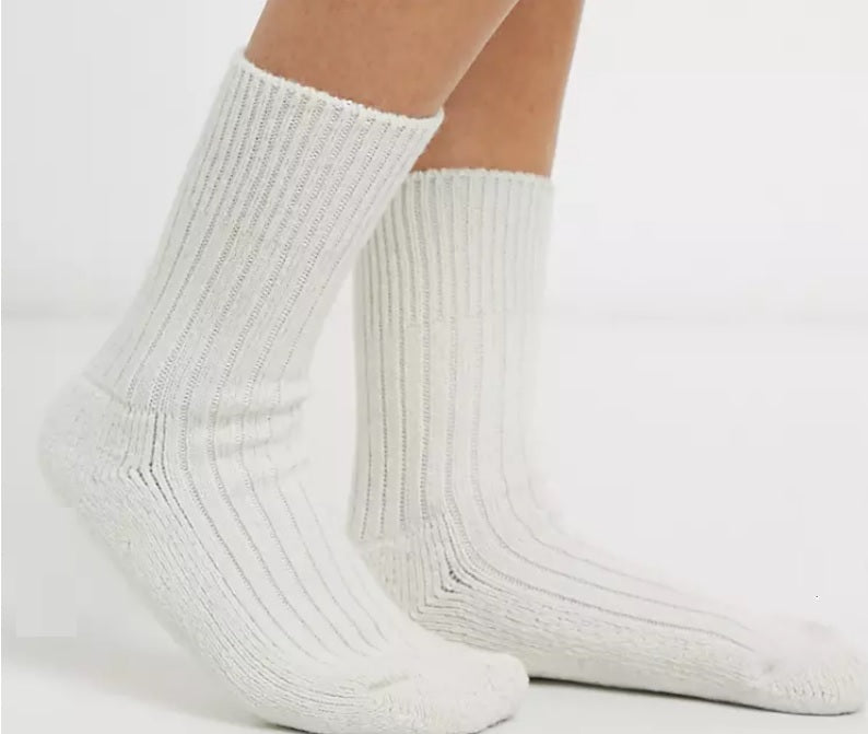GIFT BOX 2 PACK WOOL BOOT SOCKS IN NAVY & GREY