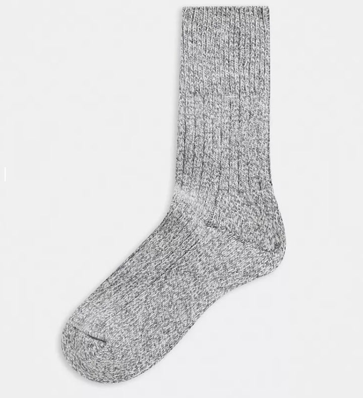GIFT BOX 2 PACK WOOL BOOT SOCKS IN NAVY & GREY