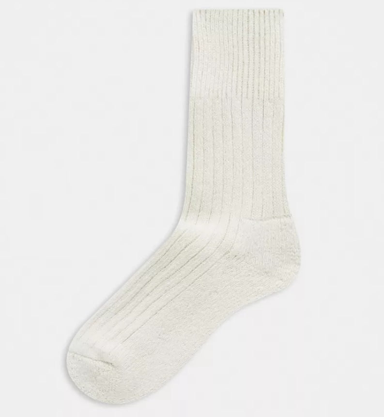 GIFT BOX 2 PACK WOOL BOOT SOCKS IN NAVY & GREY