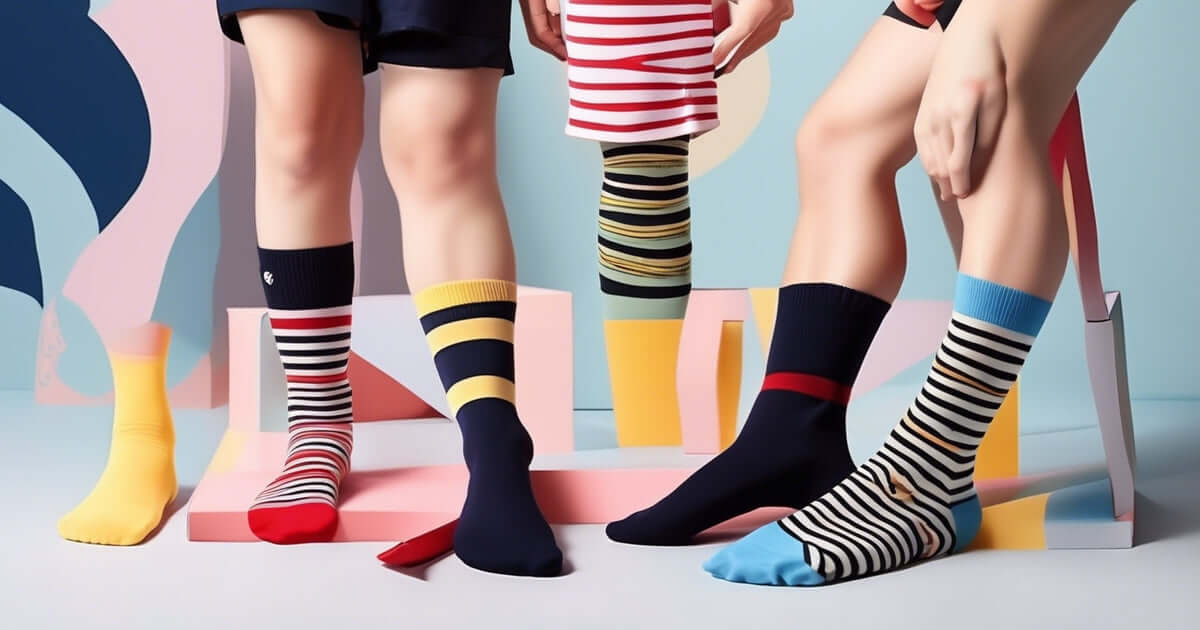 Matching Stripe Socks for Couples | Fashion Trend | Couples' Matching Stripe Socks | Unity | Fun | Vibrant Colours | Cotton Socks | Etsy | Horizontal Stripes