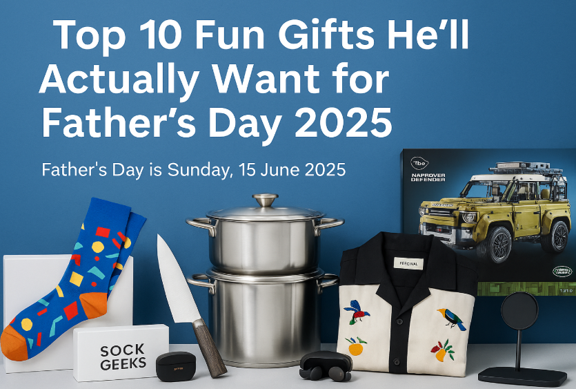 ather's Day 2025, gifts for dads UK, sock subscription UK, men's gift guide, gifts under £50, experience days UK