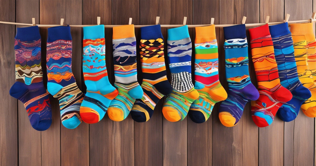 Funky Dress Socks | Workplace Individuality | Express Self-Identity | Boost Office Morale | Enhance Professional Image | Bold Designs | Versatile Styling 