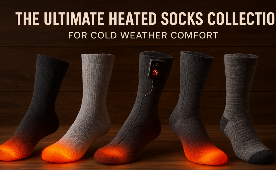 heated socks | battery-powered warmth | thermal circulation | cold weather comfort | adjustable heat