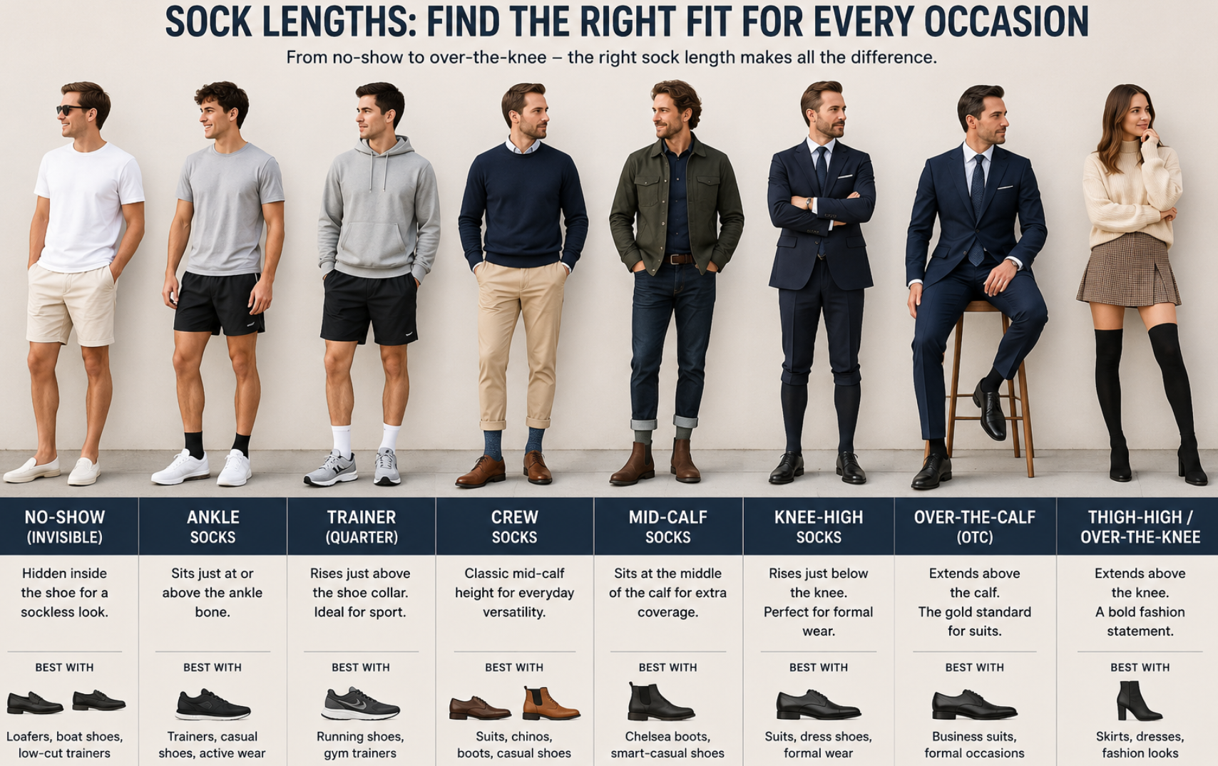 Sock Length Guide