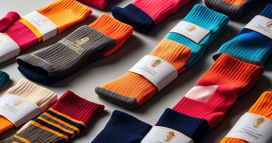 designer socks | creative packaging | themed collections | vibrant selection | thoughtful gift