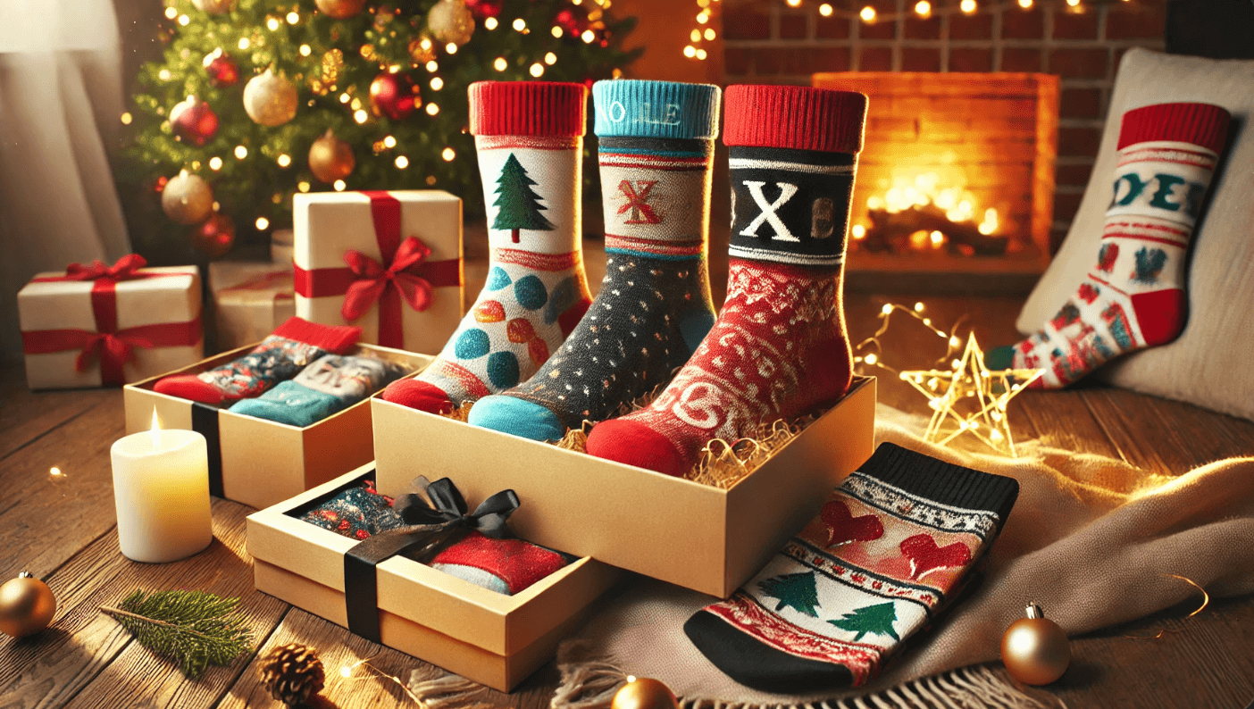 personalised socks | thoughtful gift | festive gifting | stylish socks l Secret Santa Socks