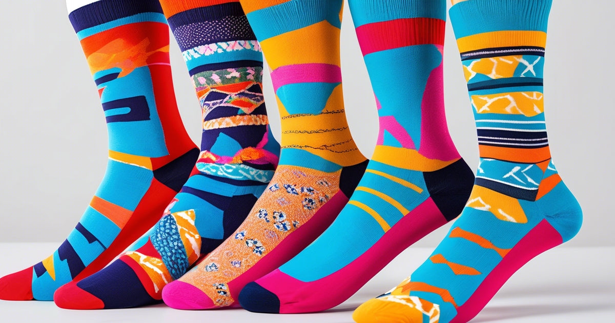 Funky Socks for Men| Bold Geometric Designs | Vibrant Abstract Socks ...