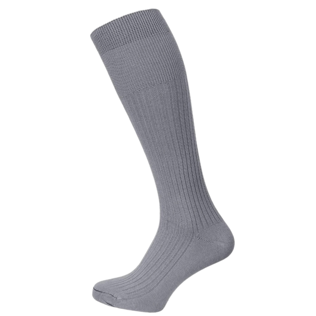 100 grey pure cotton socks