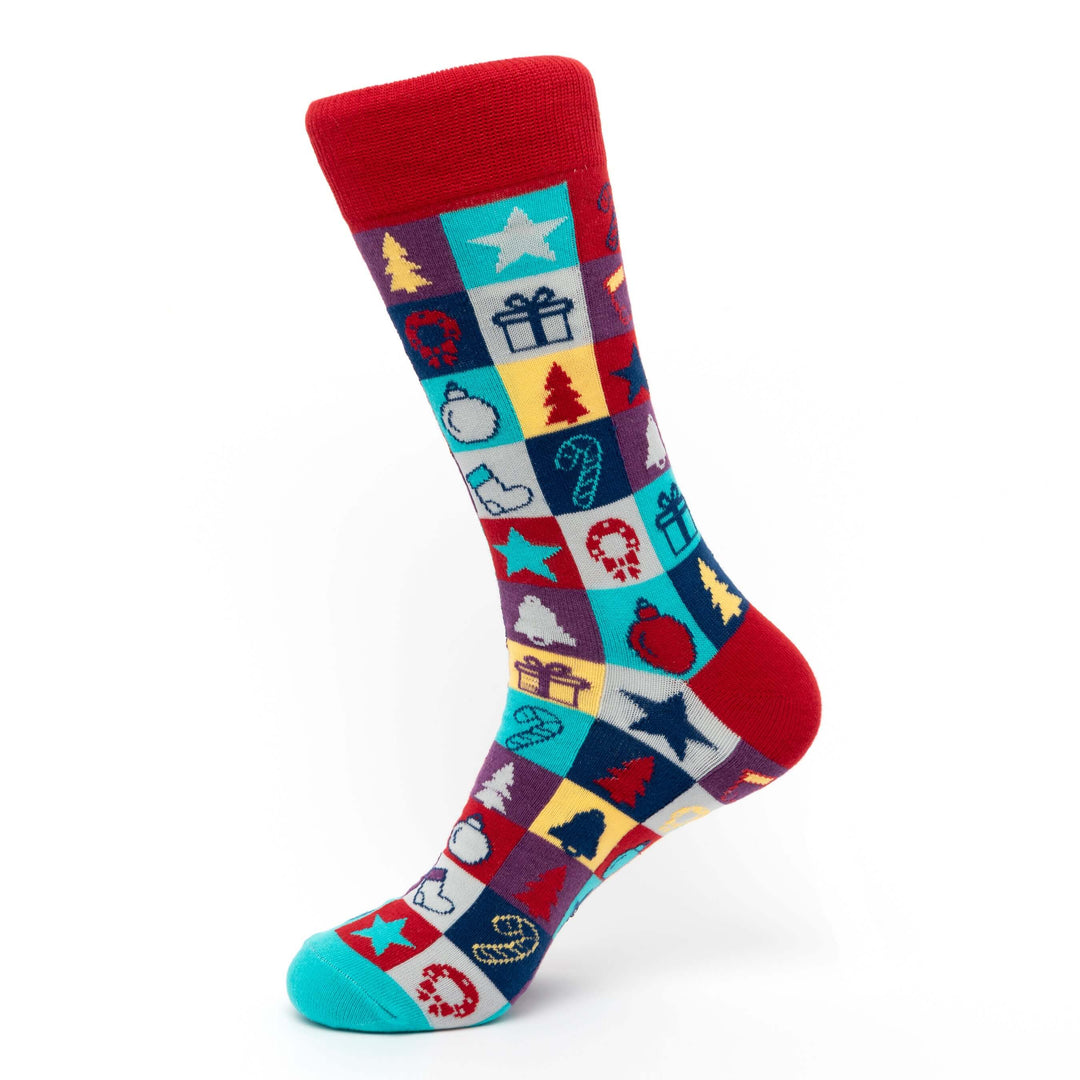 Merry Christmas | Festive Socks | Socks for Couples | Him and Her Socks | Holiday Footwear | Christmas Symbol Socks