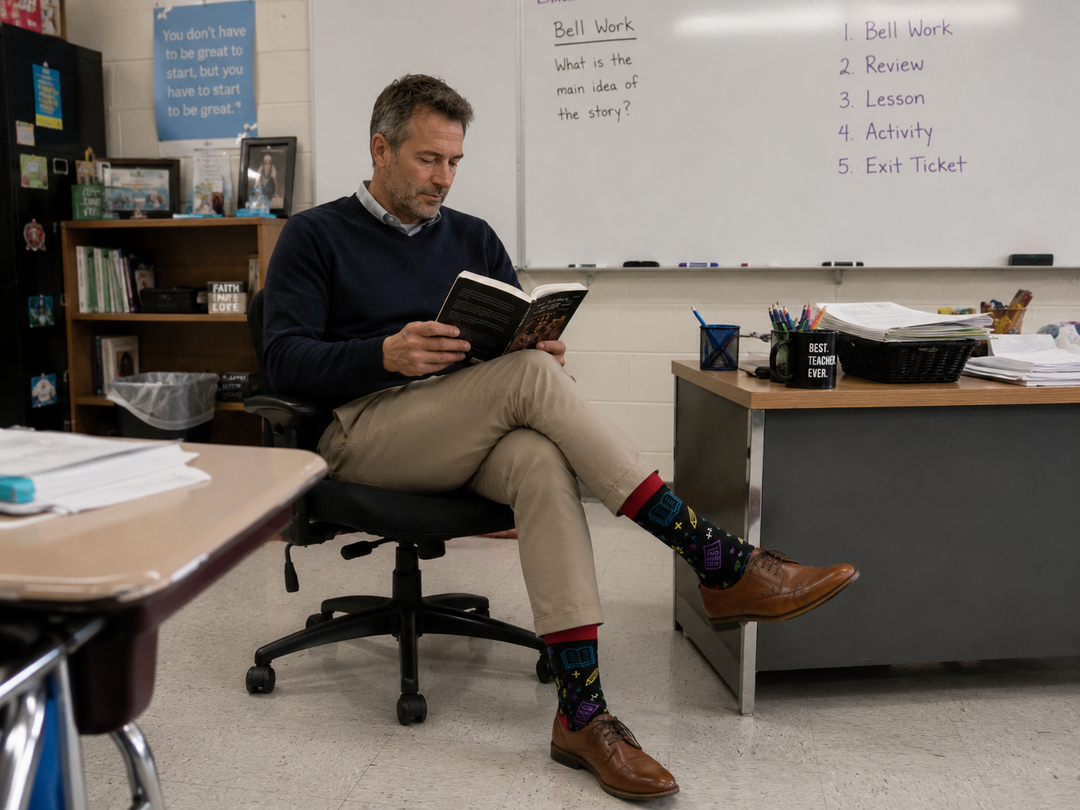 Teacher gift socks | Men's cotton socks UK 7-11 | Ladies cotton socks UK 3-8