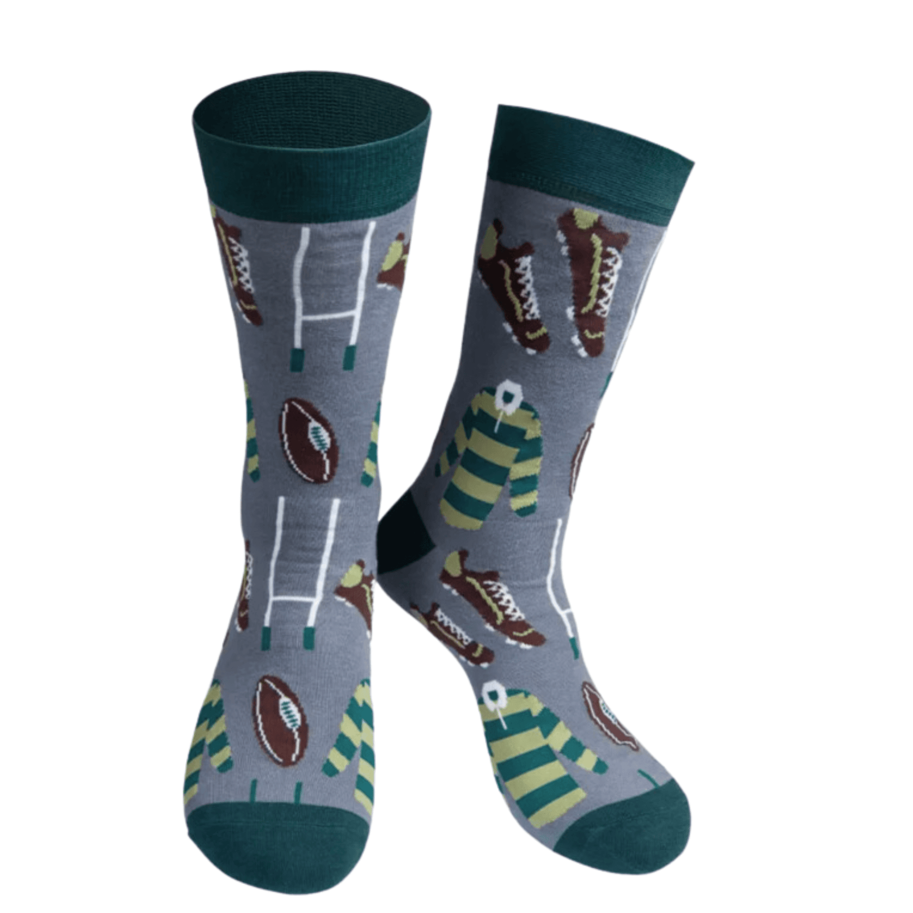 Pattern Socks Rugby Sports Socks For Men | Bamboo Sport Collection - Rugby | Sock Geeks