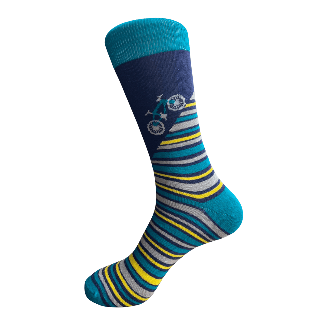 bicycle socks | cycling socks | bike socks | striped socks men | colourful socks UK | novelty socks for men