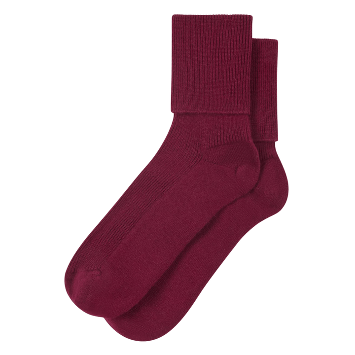 Burgundy Cashmere Socks | Pure Cashmere Socks