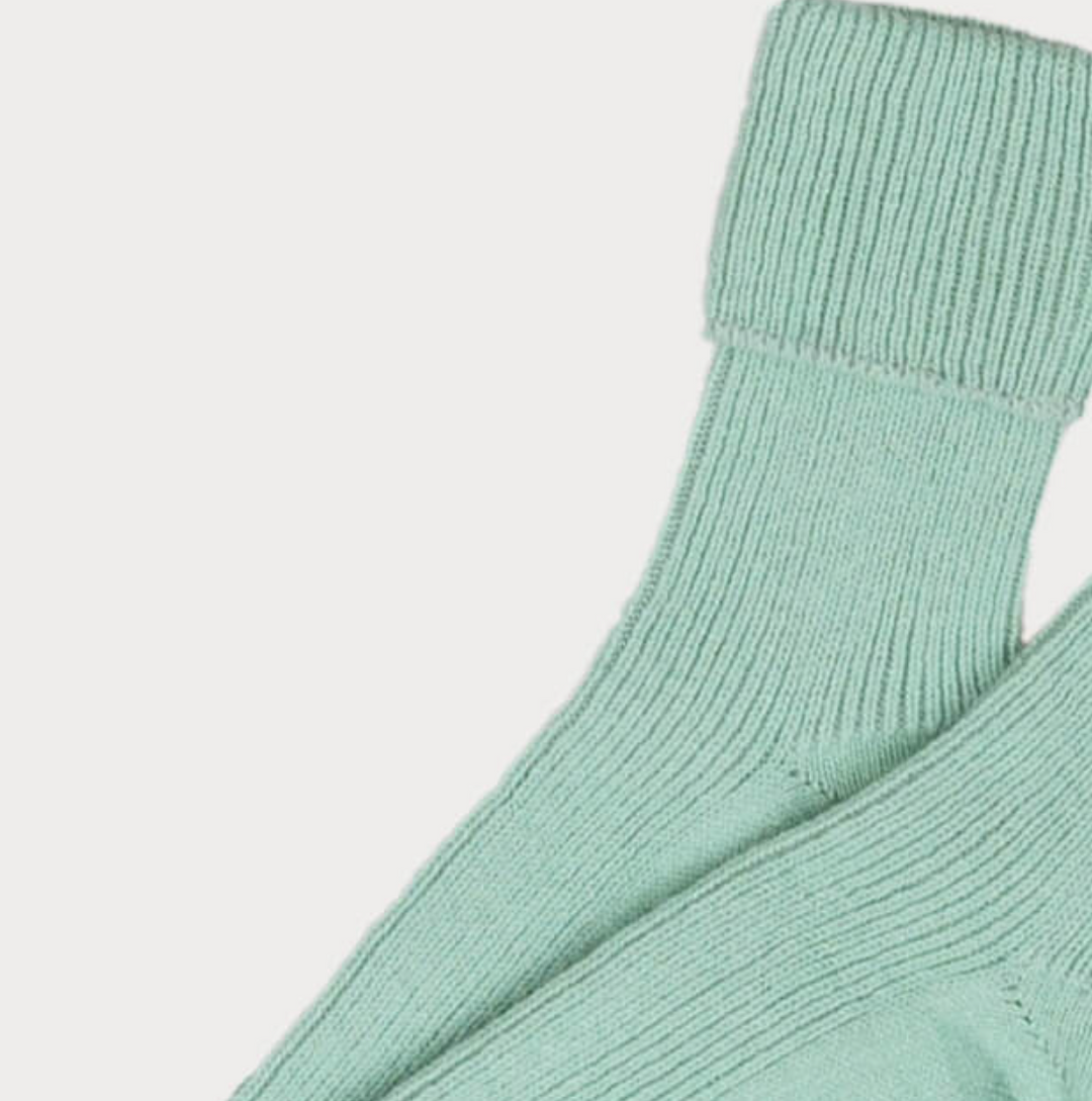 Cashmere Socks, Light Green