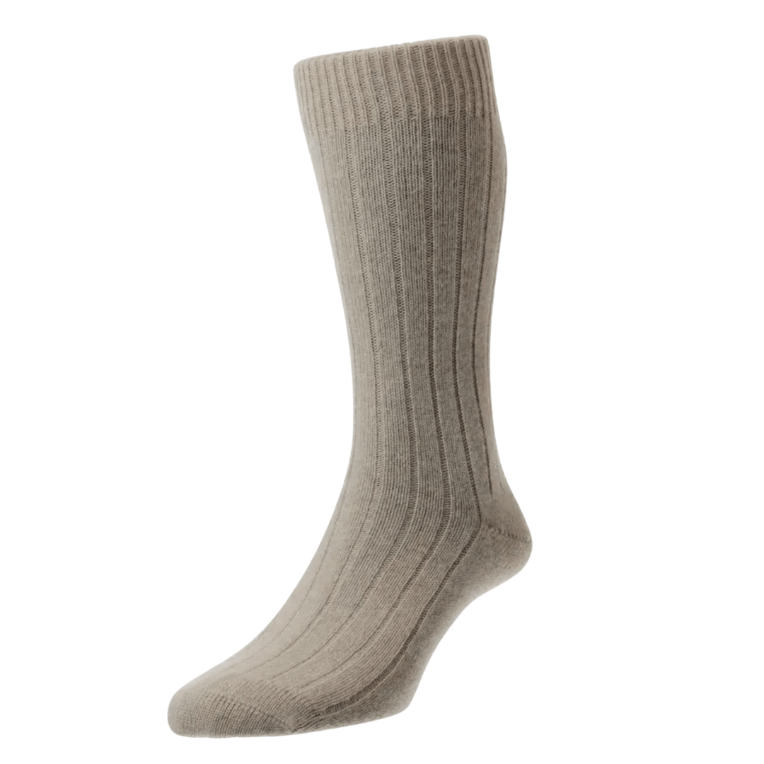 Beige cashmere socks