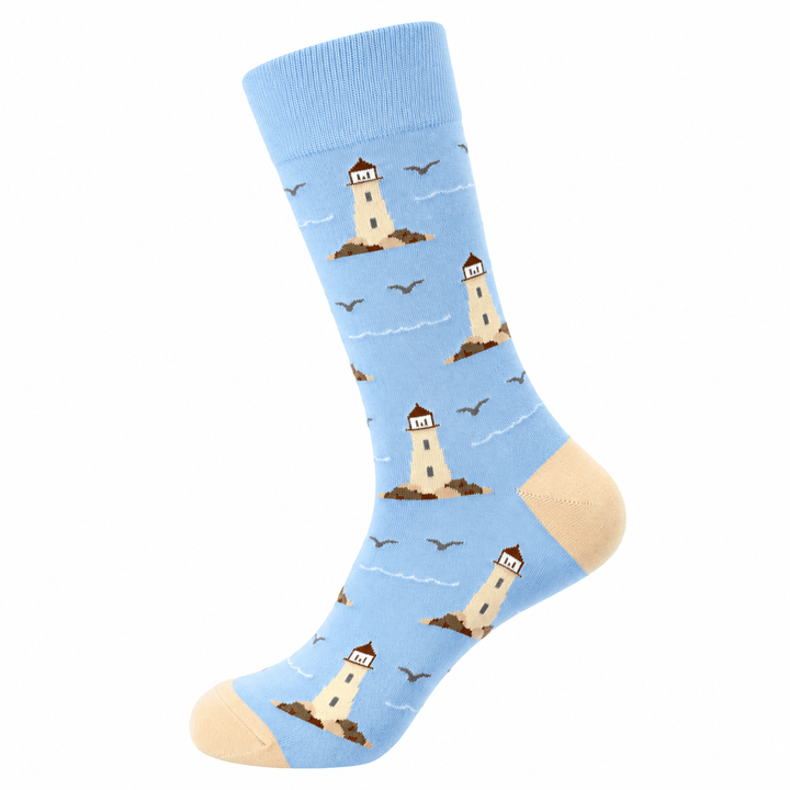 coastal socks | lighthouse socks | seaside socks | cotton socks | men's cotton socks | ladies cotton socks 