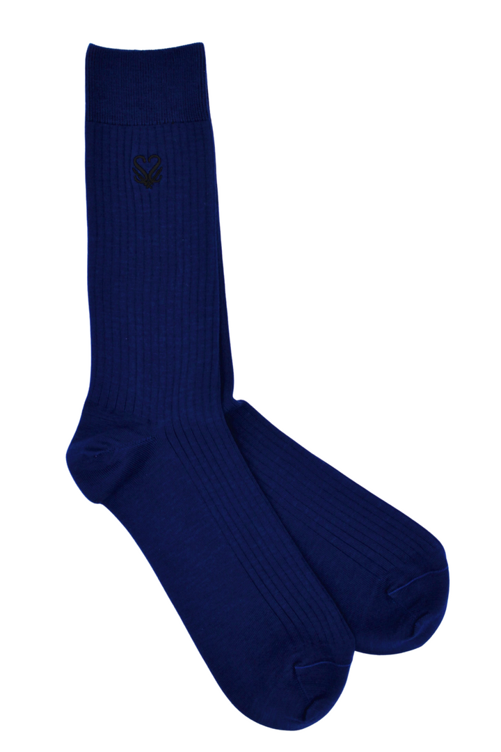sustainable bamboo socks | smart-casual men’s socks | British-designed socks | premium men’s accessories | vibrant blue socks | luxury sock gift men | moisture-wicking bamboo socks