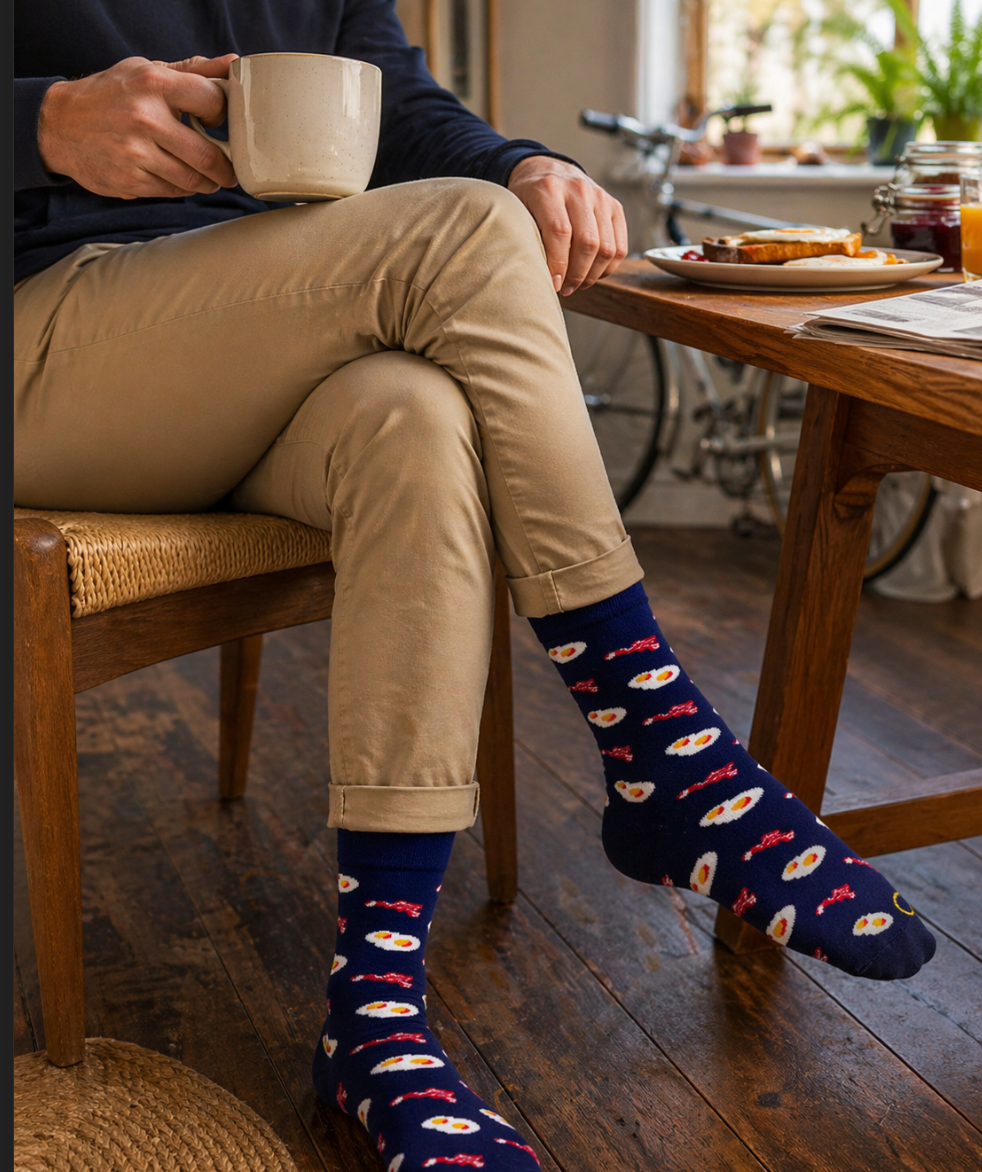 SOCKS WITH FOOD PATTERNS