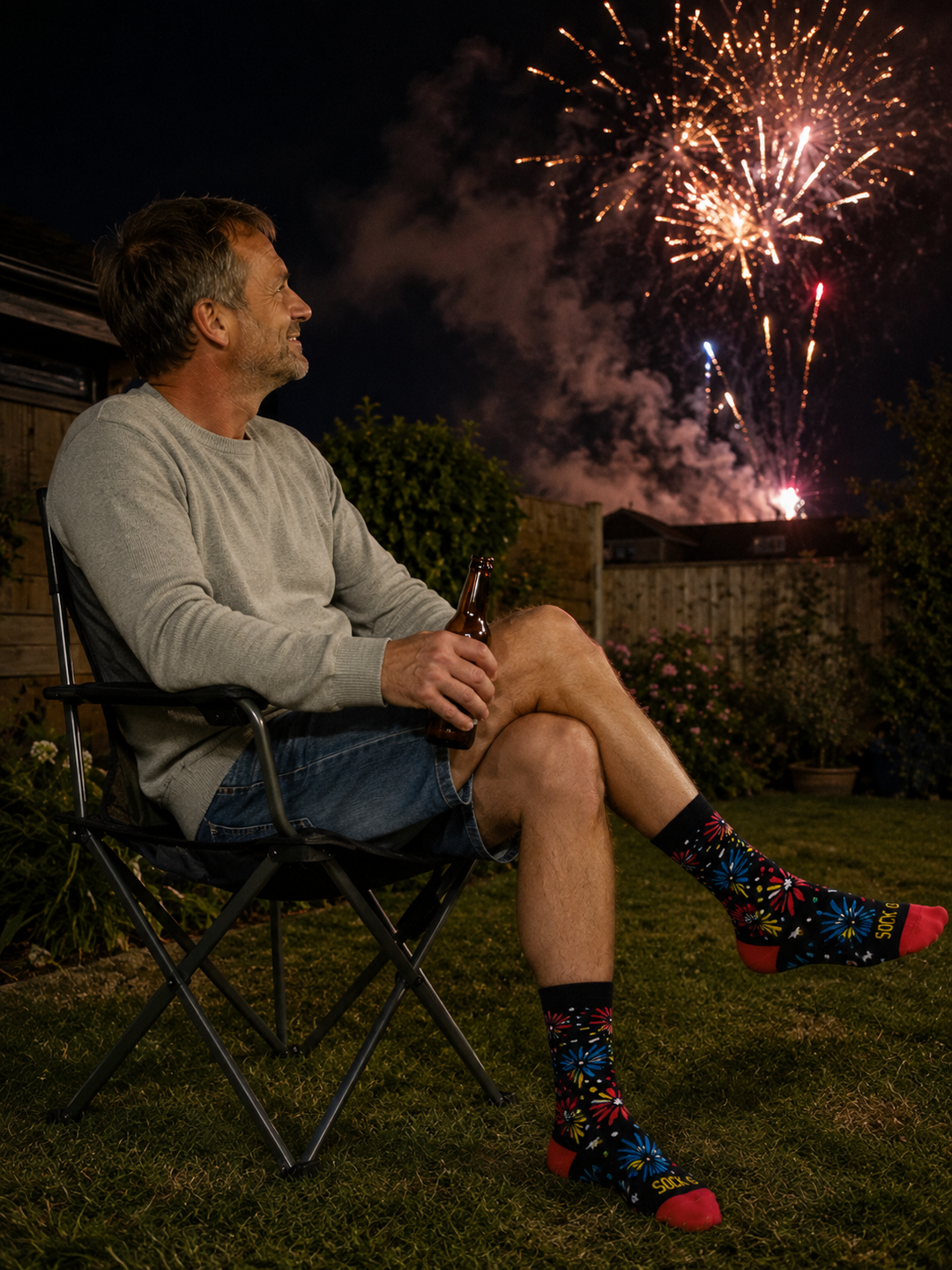 Men's cotton socks UK 7-11 | Ladies cotton socks UK 3-8 | Bright novelty socks | Festival socks | Colourful striped socks | Sock Geeks firework socks