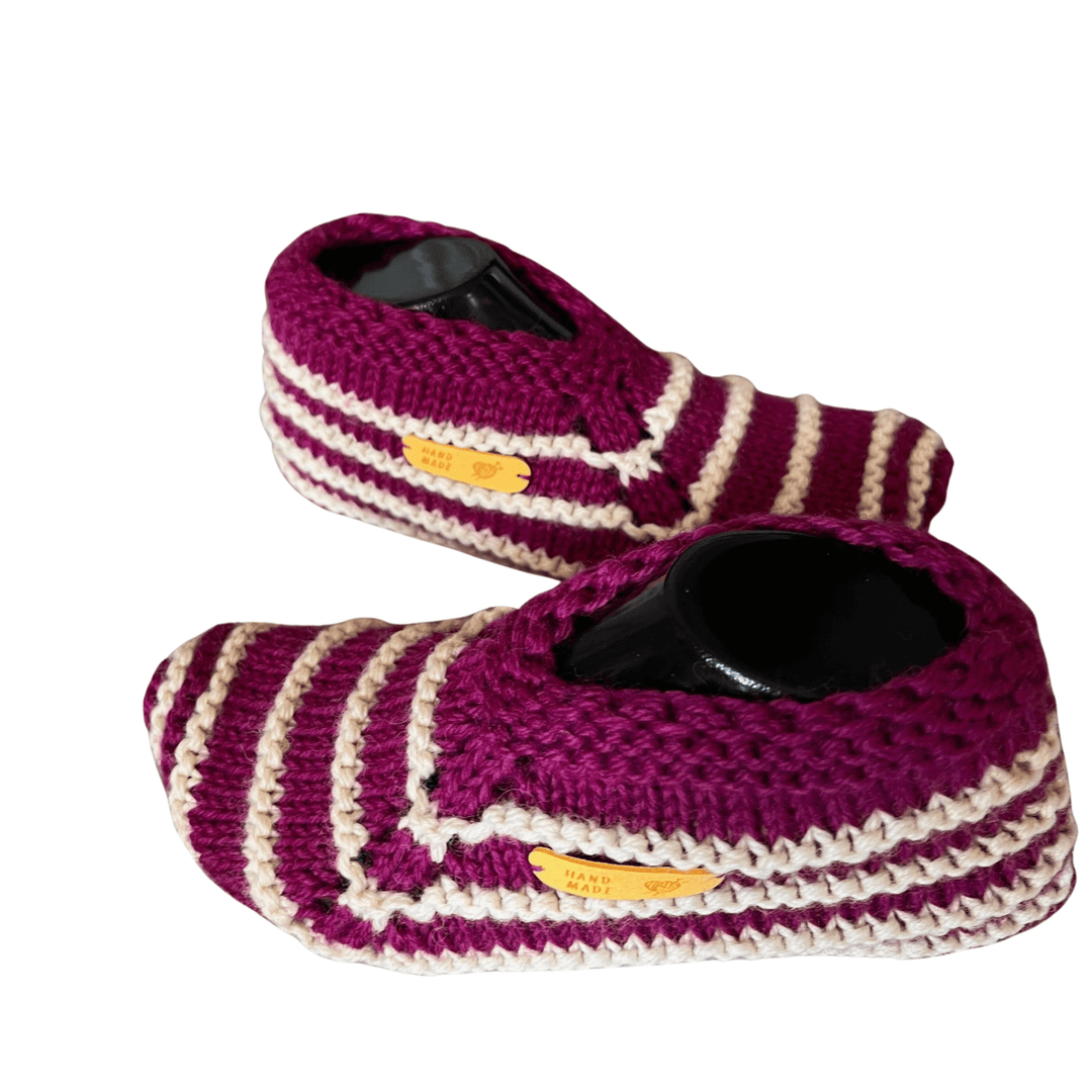knitted socks for gifts | handcrafted wool socks | cashmere lounge socks UK | soft winter bed socks | handmade alpaca slipper