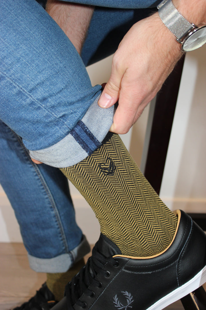 luxury patterned socks | smart casual men’s socks | eco-friendly men’s hosiery 