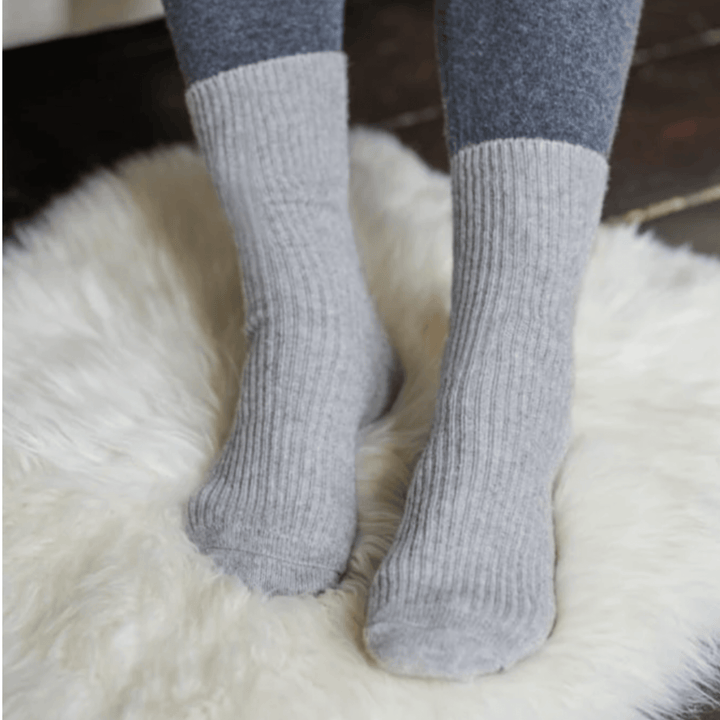 Light Grey Women's Cashmere Bed Socks