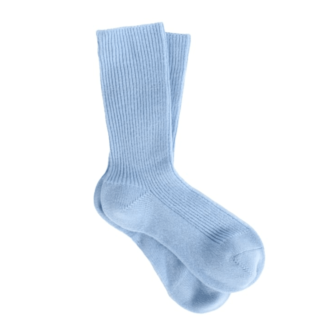 cashmere socks | blue cashmere socks | luxury socks | soft warm socks | premium knit socks
