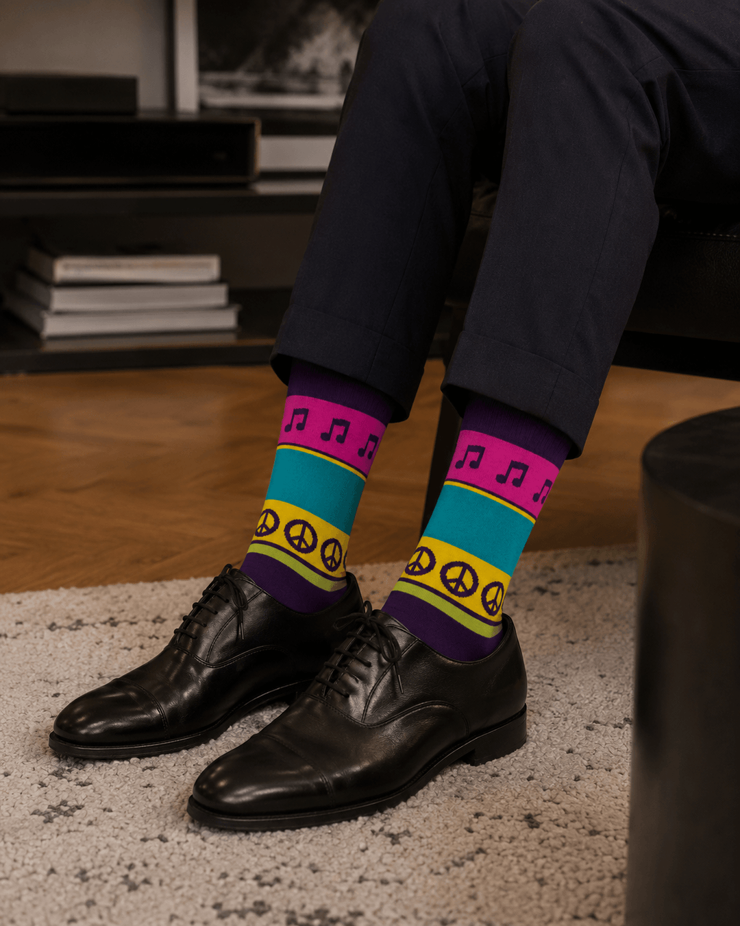 music lover gift | colourful men's dress socks | Sock Geeks festival socks