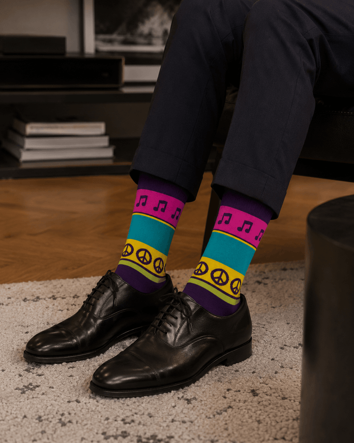 music lover gift | colourful men's dress socks | Sock Geeks festival socks
