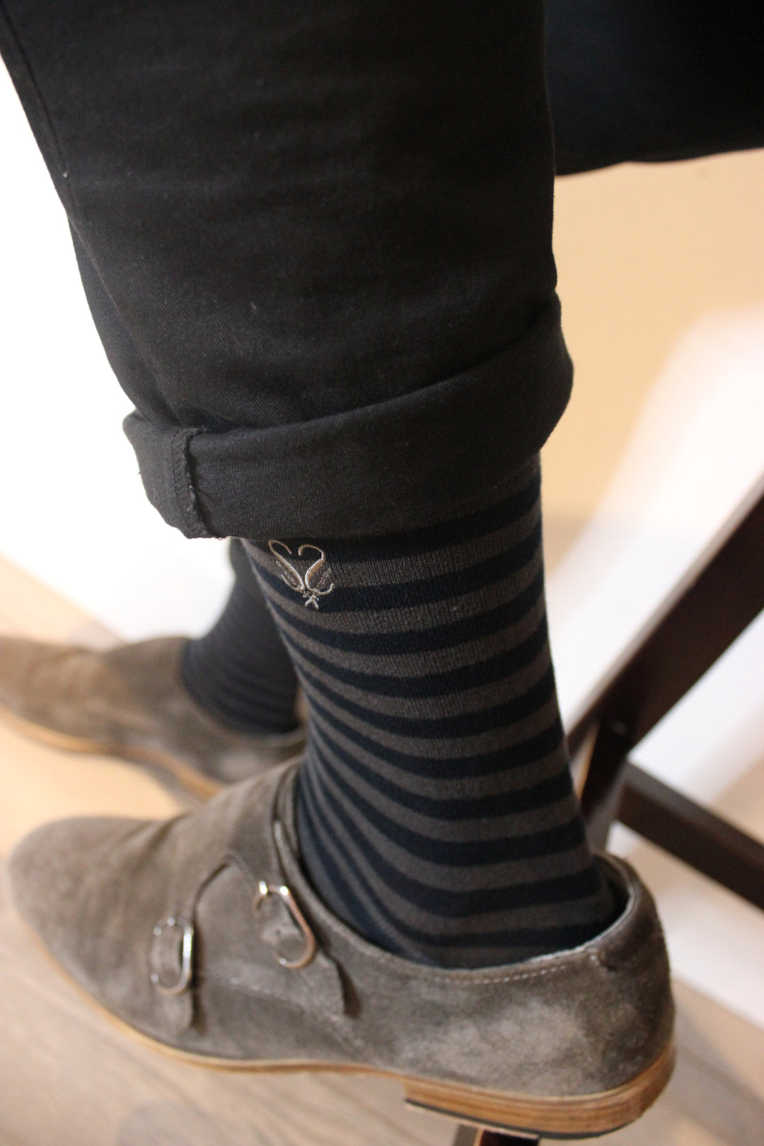 bamboo socks | ash grey socks | striped socks | breathable socks | sustainable socks