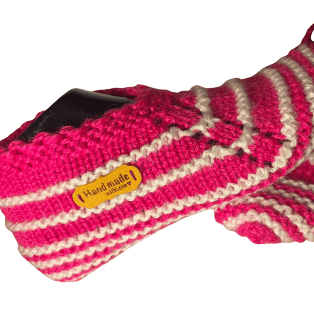 knitted slipper socks UK | ethical cashmere socks | luxury handmade socks | bedtime cashmere socks | support cancer recovery socks