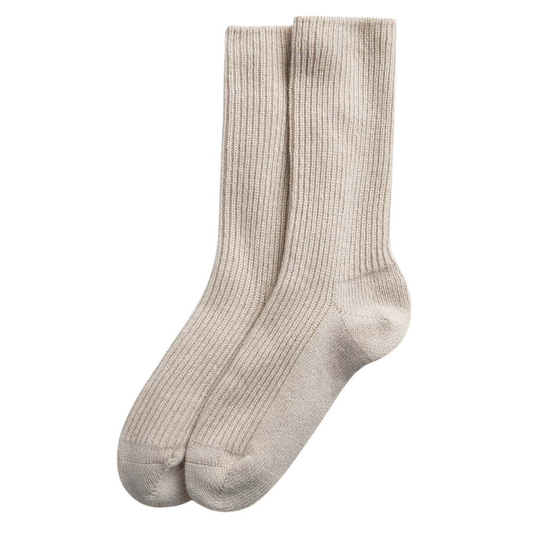 cream cashmere bed socks | luxury cashmere socks | Scottish cashmere socks | cosy winter socks | cashmere loungewear accessories