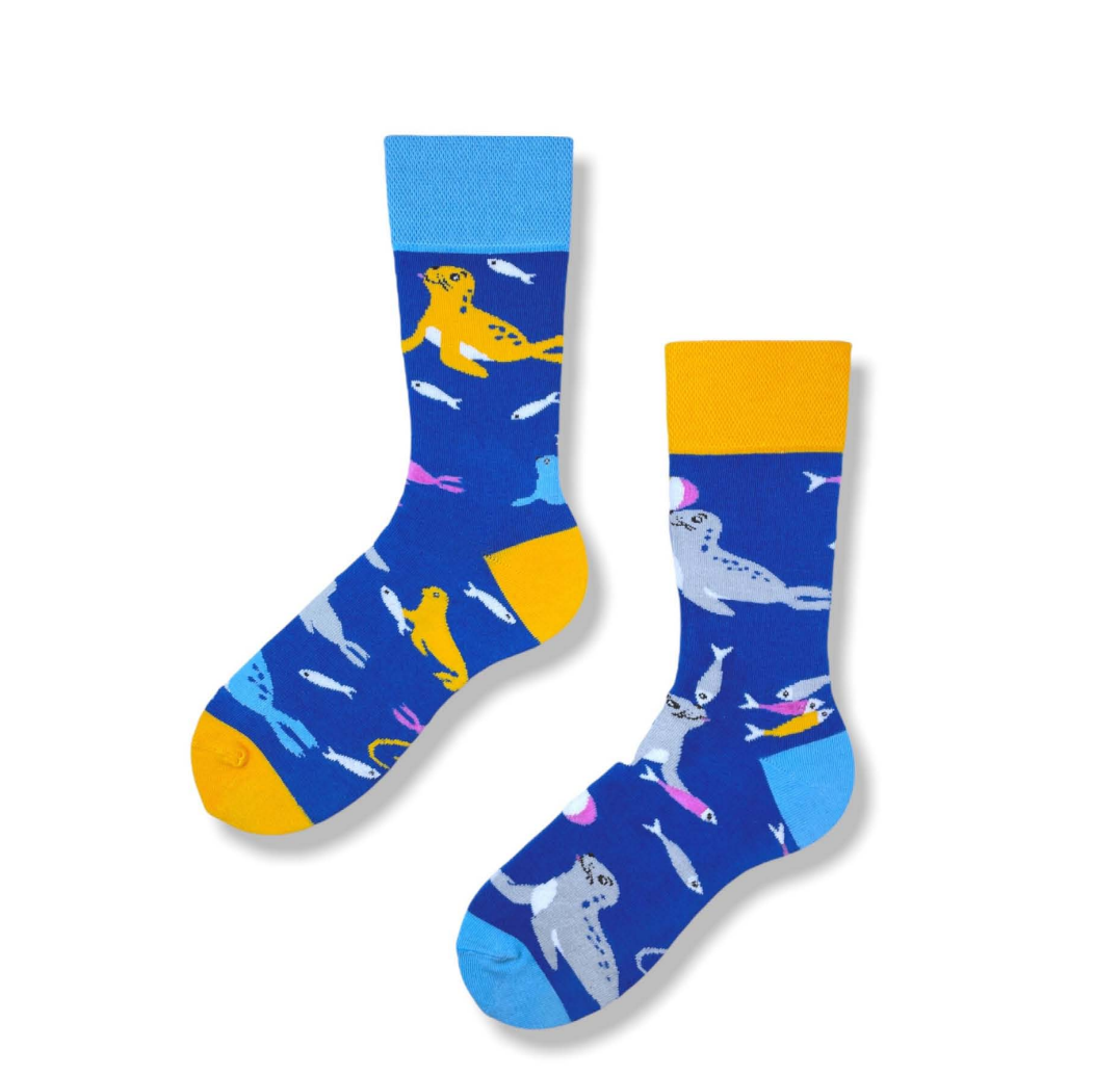odd socks UK | mismatched socks | seal socks UK | ocean socks | animal socks UK 