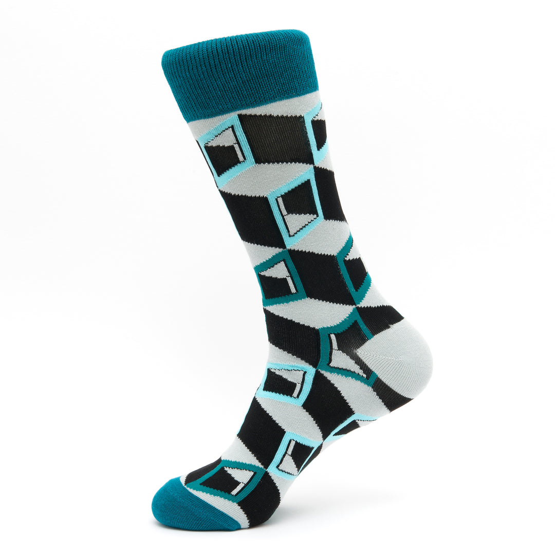 Luxury Socks For Men | Illusion Collection - Navy | Sock Geeks