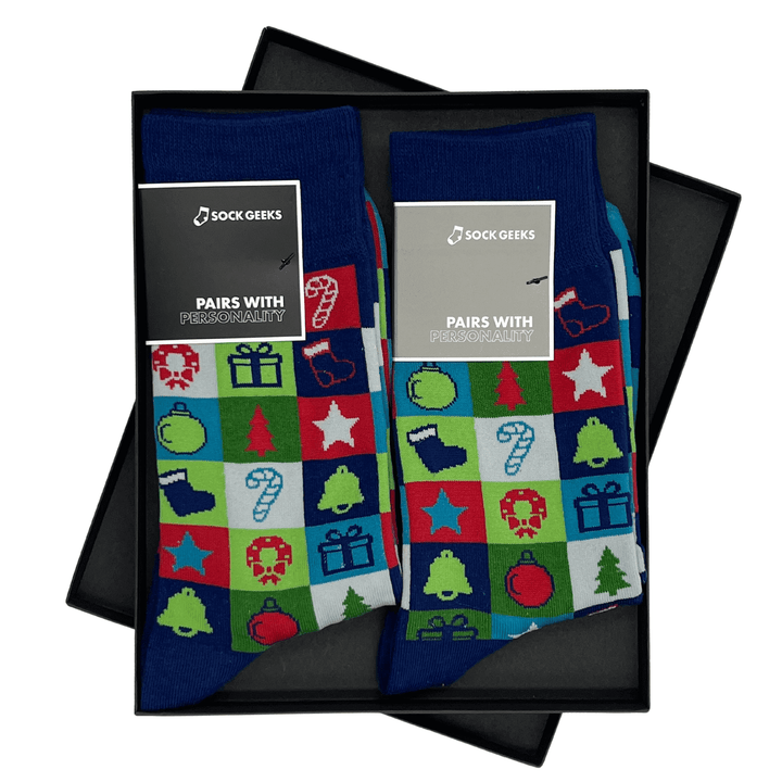 Couple Socks | Matching Socks | His and Hers | Merry Christmas | Festive Socks | Sock Geeks