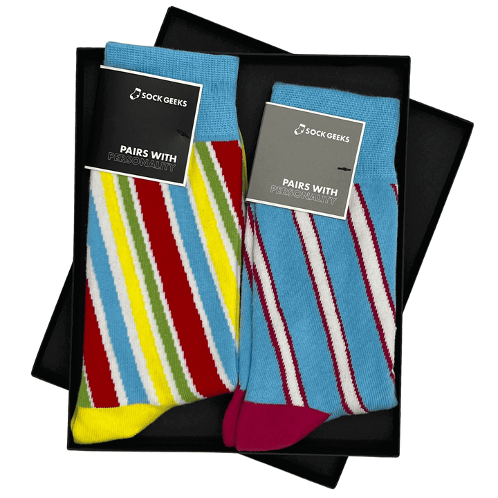 Colorful Socks | Coordinated Fashion | his and hers socks | sweet-themed | couples' fashion