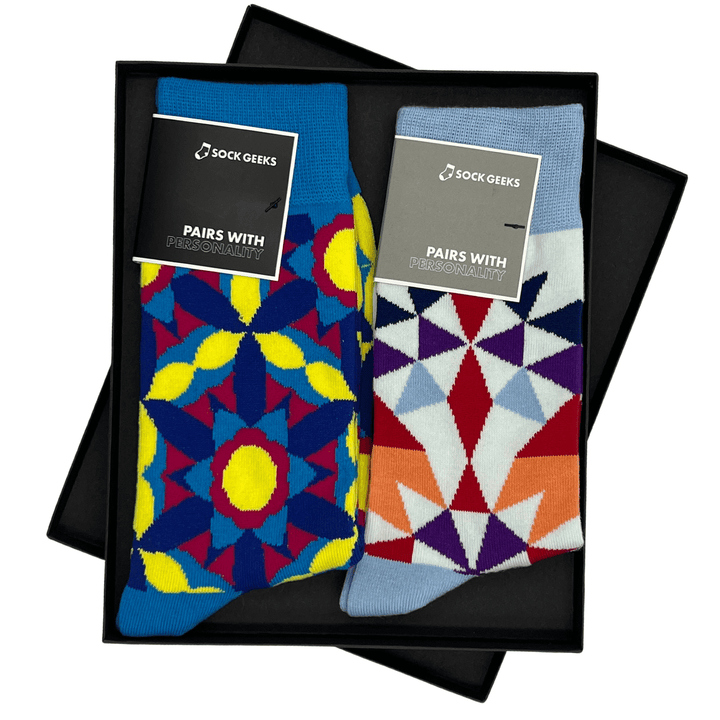 Couple Socks | Matching Socks | Kaleidoscope Sock Collection  |  Sock Geeks