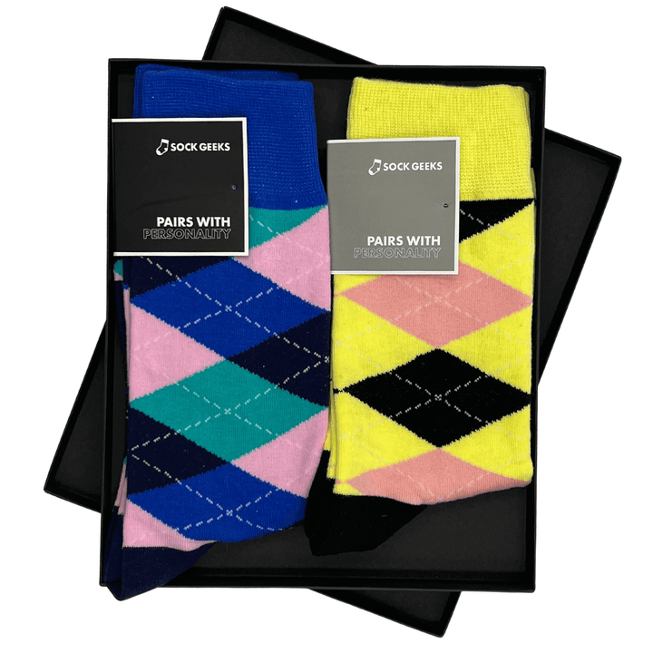 argyle socks | pastel argyle | UK craftsmanship | premium cotton | elegant gift box