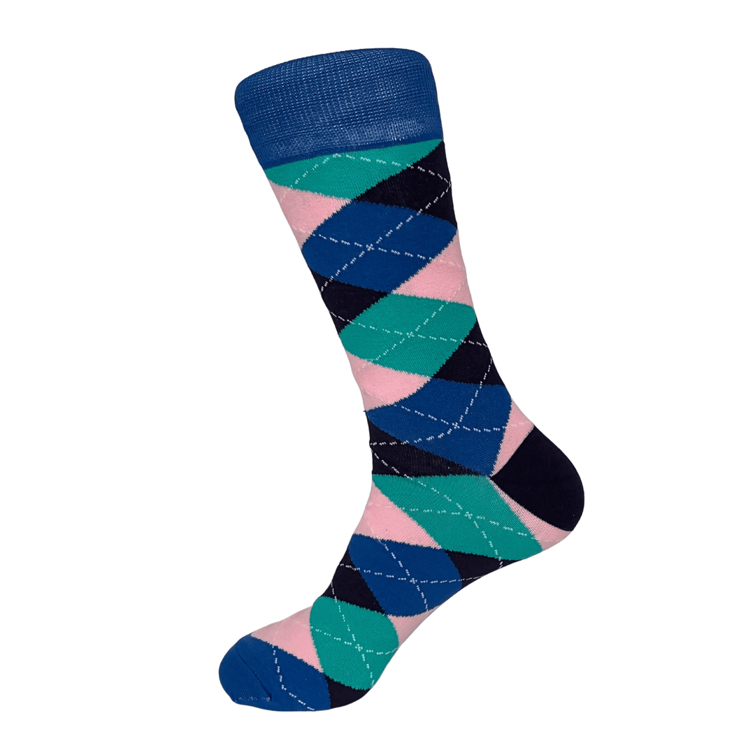 Argyle socks | Pastel color palette | Nature-inspired design | Premium cotton blend | UK-made quality